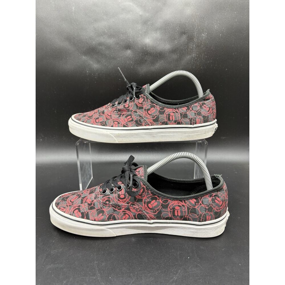 Vans x Disney Shoes Mickey Mouse Black Red All Over Heads Men Size 8 Women 9.5 - Picture 2 of 7